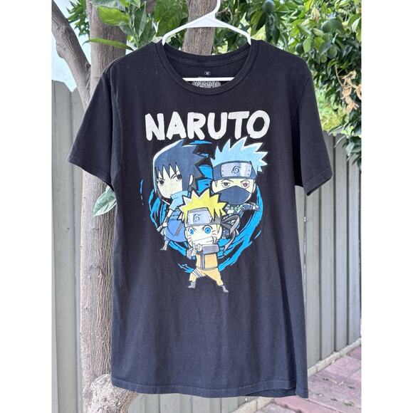 Naruto Shippuden Chibi Characters Graphic Tee – Black, Medium - Picture 1 of 4